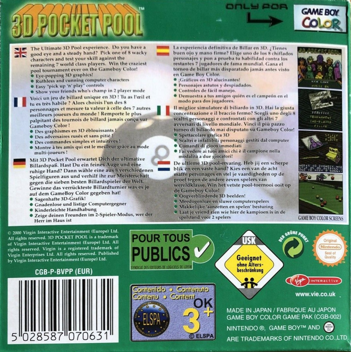 3d Pocket Pool - Dos