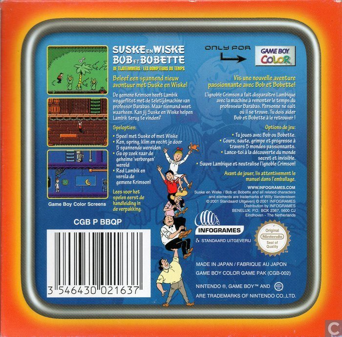 Bob et Bobette: Les Dompteurs du Temps - Dos
