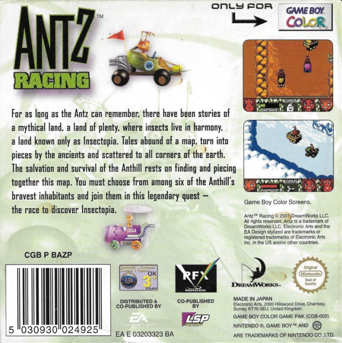 Fourmiz racing - Dos