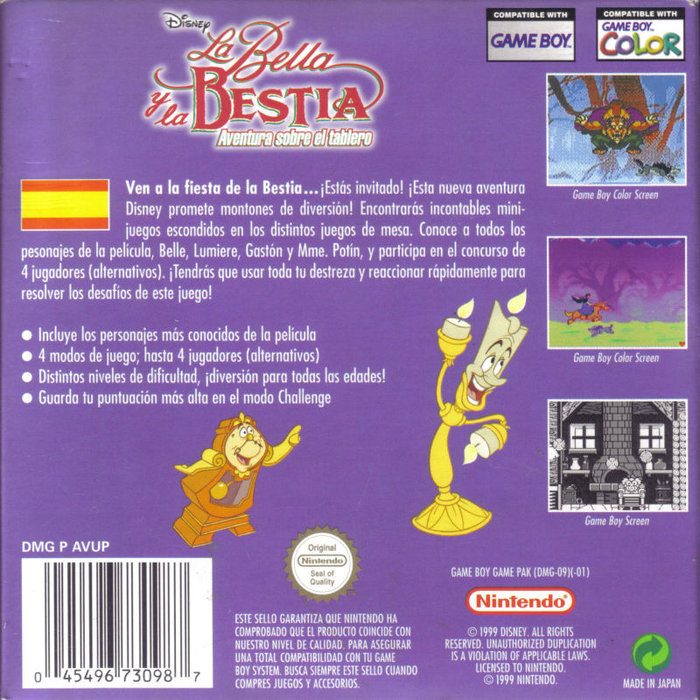 La Belle et la Bête dos