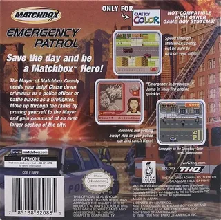 Matchbox : Patrouille d'Urgence dos