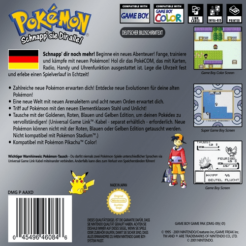 Pokémon : Version Argent - Dos