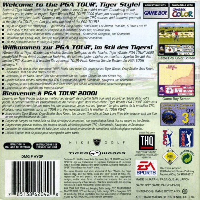 Tiger Woods PGA Tour 2000 dos