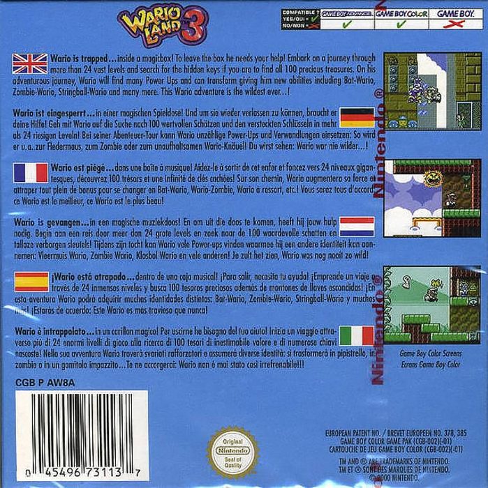 Wario Land 3 dos