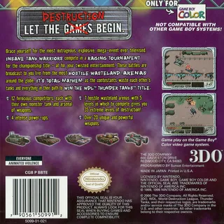 World Destruction League : Thunder Tanks dos