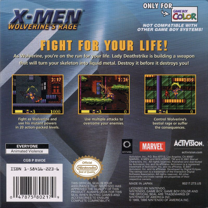 X-Men : Wolverine's Rage - Dos