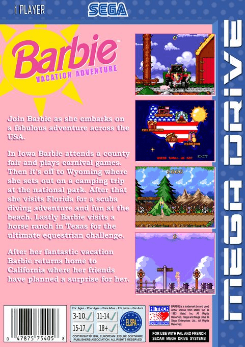 Barbie Vacation Adventure - Dos