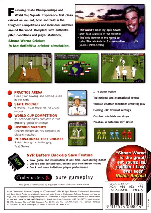 Brian Lara Cricket 96 - Dos