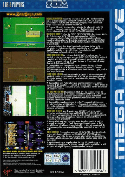 Dino Dini's Soccer - Dos