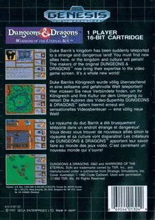 Dungeons & Dragons : Warriors of the Eternal Sun dos