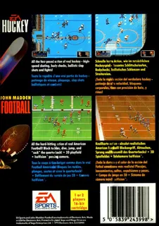 EA Sports Double Header - EA Hockey & John Madden Football dos