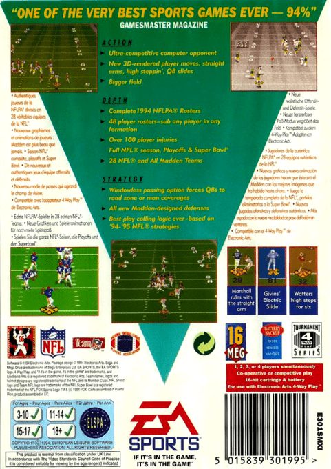Madden NFL 95 - Dos