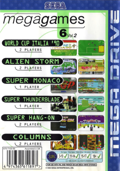 Mega Games 6 Vol. 1 dos