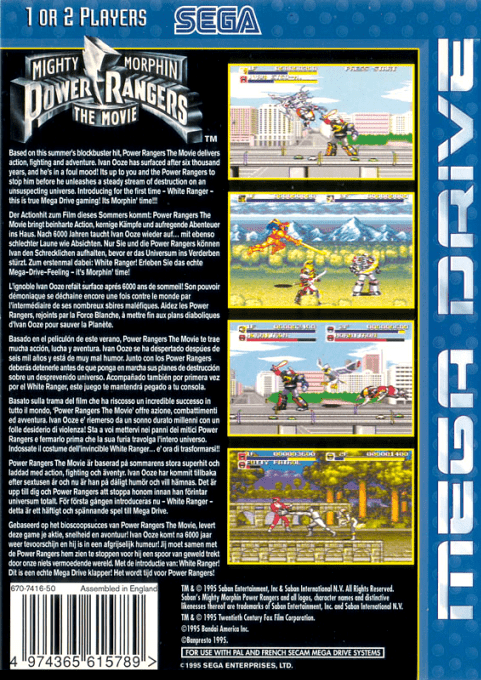 Mighty Morphin Power Rangers : The Movie - Dos
