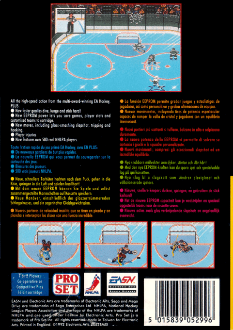 NHLPA Hockey 93 - Dos