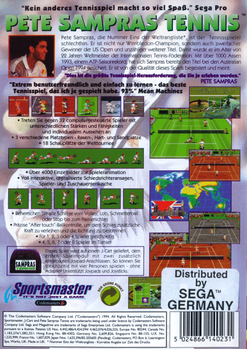 Pete Sampras Tennis - Dos