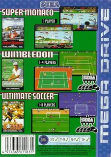 Sega Sports 1 - Super Monaco + Wimbledon + Ultimate Soccer dos