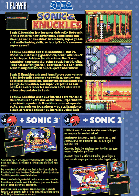 Sonic & Knuckles - Lock-on Combinations dos