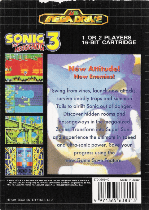 Sonic The Hedgehog 3 dos