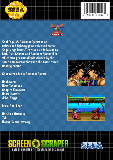 Soul Edge Vs Samurai Spirits - Dos