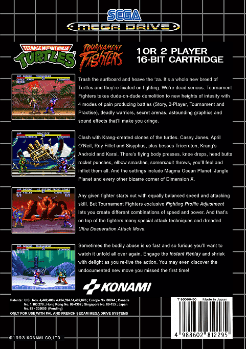 Teenage Mutant Ninja Turtles : Tournament Fighters - Dos