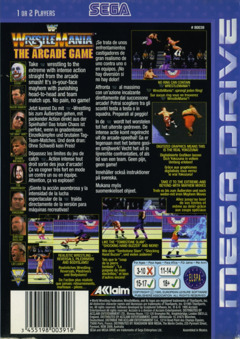 WWF WrestleMania : The Arcade Game - Dos