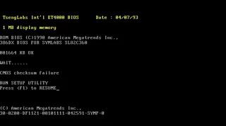 386 motherboard using the Symphony chipset