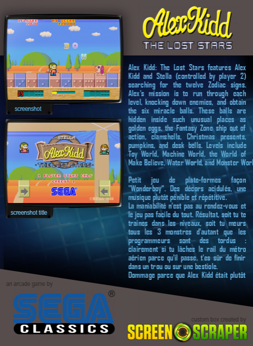 Alex Kidd - The Lost Stars - Dos