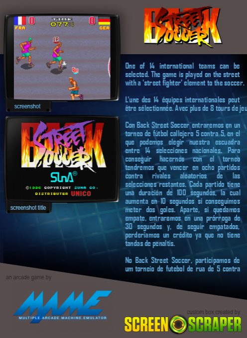 Back Street Soccer - Dos