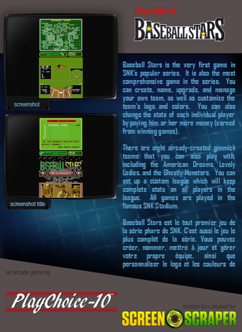 Baseball Stars - Be A Champ! (playchoice-10) - Dos