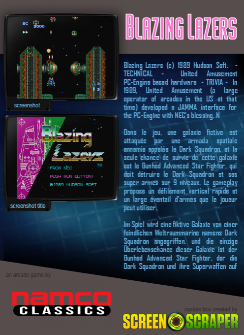 Blazing Lazers - Dos