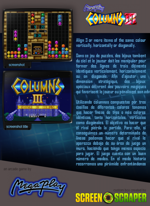 Columns III (Mega Play) - Dos