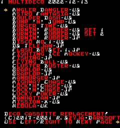 DECO Cassette System ROM Multigame (Darksoft)