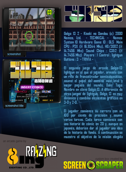 Golgo 13 Kiseki no Dandou dos