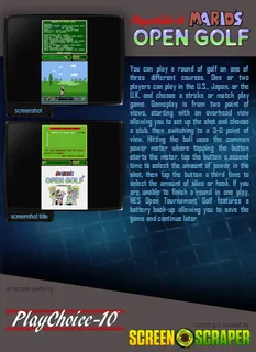 Mario's Open Golf (playchoice-10) dos