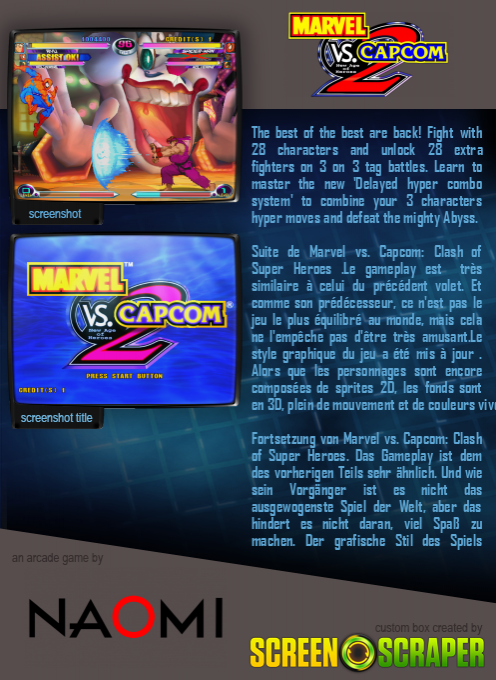 Marvel vs. Capcom 2: New Age of Heroes dos
