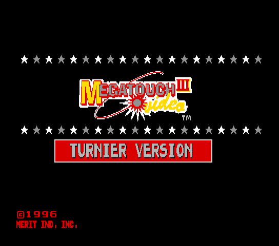 Megatouch III Turnier Edition (9255-30-50 R0F, Bi-Lingual GER/ENG version)