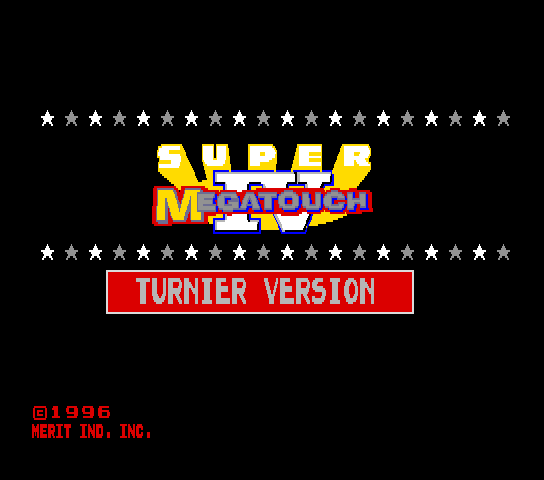 Super Megatouch IV Turnier Version (9255-51-50 R0A, Bi-Lingual GER/ENG version)