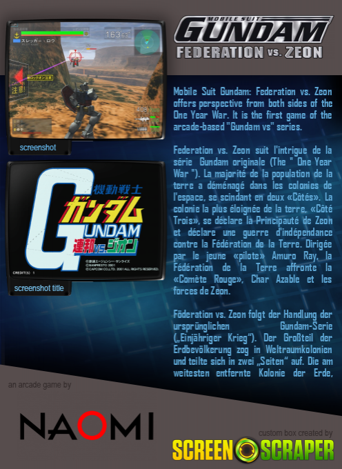 Mobile Suit Gundam: Federation Vs. Zeon dos