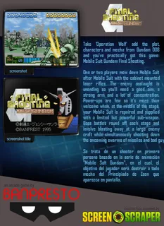 Mobile Suit Gundam Final Shooting dos