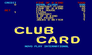 Novo Play Club Card (V6.2H)