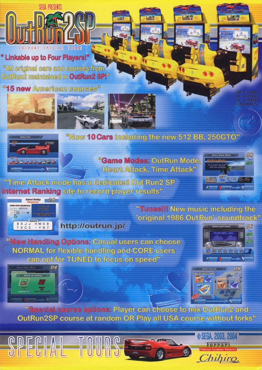 OutRun 2 Special Tours dos