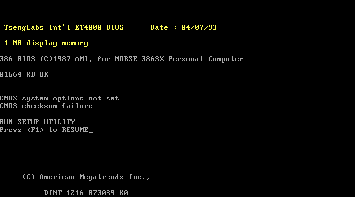 Carte-mere 386SX (Rev 2.0A)