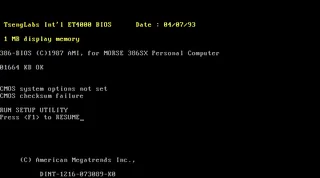 Carte-mere 386SX (Rev 2.0A)
