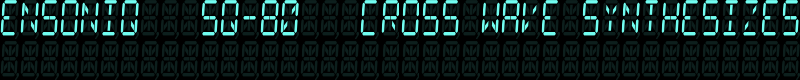 Ensoniq SQ-80 (Synthetiseur Cross Wave)