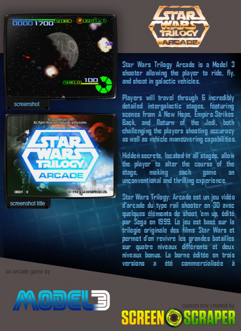 Star Wars Trilogy Arcade dos