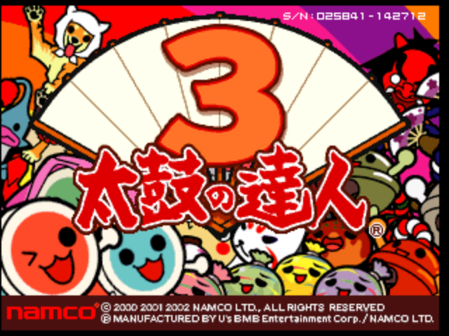 Taiko no Tatsujin 3 (Japan, TK31 Ver.A)