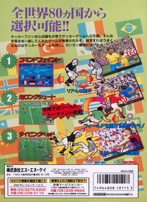 Tecmo World Soccer '96 dos