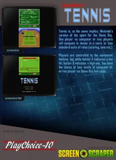 Tennis (playchoice-10) dos