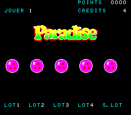 unknown Paradise Automatique / TourVisión bowling themed poker game with gum prizes (France)